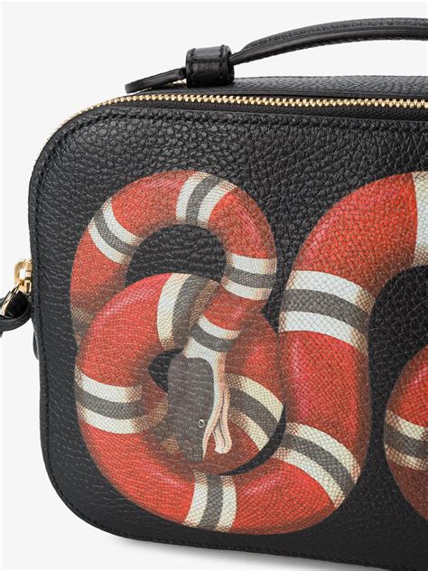 black gucci bag with snake|Gucci bag with snake buckle.